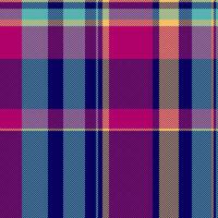 Valentines day background seamless, duvet cover texture plaid fabric. Printing textile pattern tartan check in indigo and pink colors. vector