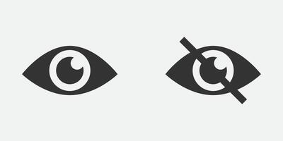 Show password icon, eye symbol. vision hide from watch icon. Secret view web design element. vector