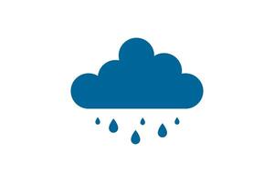 Cloud rain icon. Cloudy weather illustration in flat style vector