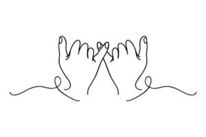 Two hands are making a heart shape with their fingers vector