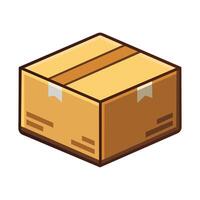 A cardboard box icon on a white background vector