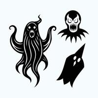 Halloween ghost, ghost, monster, monster, ghost, ghost, ghost, ghost, ghost vector