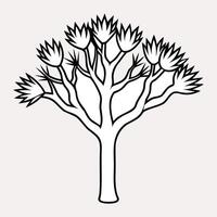 A tree with many leaves on it is shown vector