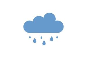 Cloud rain icon. Cloudy weather illustration in flat style vector