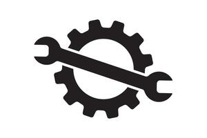Setting icon with work cog gear element. Cogweel mechanism symbol. vector