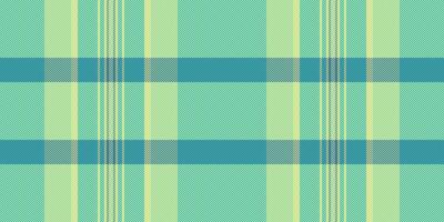 Choice textile tartan background, thin plaid texture. Continuity seamless pattern check fabric in lime and teal colors. vector