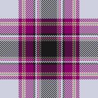 Plaid check pattern. Seamless fabric texture. Tartan textile print. vector