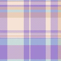 Expensive texture fabric plaid, expressive background pattern textile. Aesthetic tartan check seamless in light and violet colors. vector