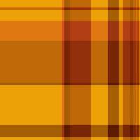 Traditional check plaid, tiny textile texture background. Picnic blanket seamless pattern fabric tartan in orange and bright colors. vector