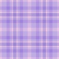 Cute seamless check plaid, close-up texture textile background. Worn fabric tartan pattern in light and indigo colors. vector
