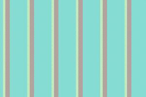 Covering texture stripe, customizable lines fabric vertical. Apartment seamless background textile pattern in teal and red colors. vector