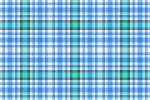 Age background plaid seamless, tie check tartan. Old textile fabric texture pattern in white and blue colors. vector