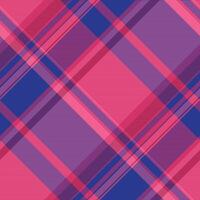 Hippie background textile check, doodle fabric seamless plaid. Printing pattern texture tartan in pink and blue colors. vector
