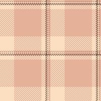Floor plaid textile check, bold seamless fabric. Clothing tartan background texture pattern in orange and light colors. vector