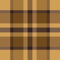 Layout tartan fabric pattern, celtic background check seamless. Picture plaid textile texture in amber and orange colors. vector