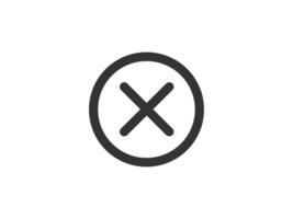 Close icon sign. Cancel symbol web design. Error, denied, avoid or wrong data button. vector