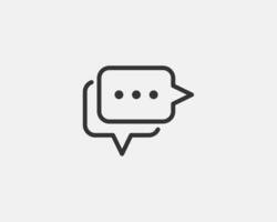 Chat icon design element. Talk bubble speech sign. Dialogue balloon. vector