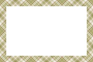 Vintage frame . Scottish border pattern retro style. Tartan plaid ornament. vector