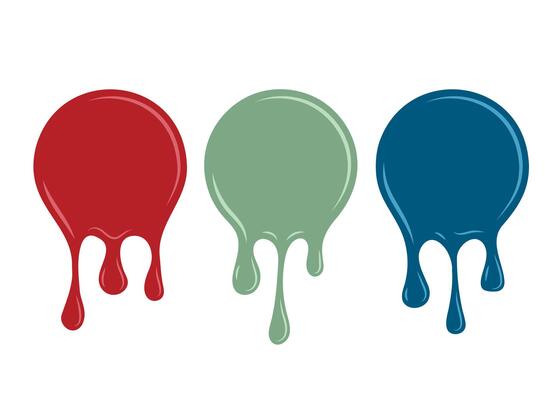 Spilled paint. Design element . illustration.