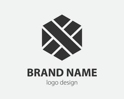 Trend logo hexagon tech design. Technology logotype for smart system, network application, crypto icon. vector
