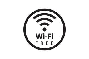 Wifi free zone symbol. Wireless signal sign. Mobile internet icon. vector