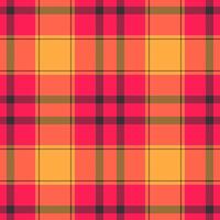 Website fabric pattern plaid, lumberjack texture seamless tartan. Individuality textile background check in red and orange colors. vector