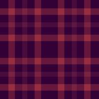 Stroke plaid background textile, age check pattern. Large seamless tartan fabric texture in dark and pink colors. vector