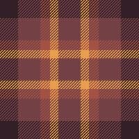 Neutral texture plaid check, doodle tartan seamless textile. Pride pattern background fabric in red and dark colors. vector