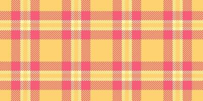 Iconic pattern seamless, tidy textile texture background. No people fabric plaid tartan check in amber and red colors. vector