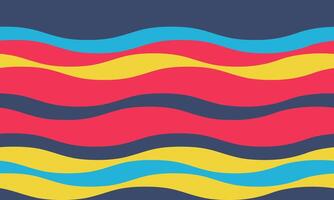 Abstract background with wavy stripes in vibrant colors, creating a rippled, liquid effect. Smooth curves and textured lines add elegance, vitality, and creativity. Ideal for wallpaper or textile. vector