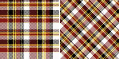 Plaid fabric background of textile pattern check with a seamless tartan texture . vector
