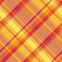 Isolation background seamless plaid, art check fabric . Free textile pattern tartan texture in yellow and red colors. vector