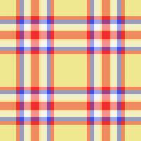 Strong plaid textile , us seamless fabric pattern. Valentines day texture background tartan check in orange and khaki colors. vector