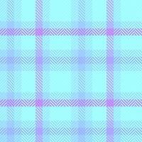 Velvet plaid pattern, greeting fabric textile texture. Poncho seamless check tartan background in teal and cyan colors. vector