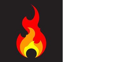 Fire icon template isolated. Flat flame logo design element. Flames symbol silhouette. vector