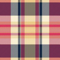 Artistic fabric textile seamless, gingham pattern background check. Best plaid tartan texture in red and dark colors. vector