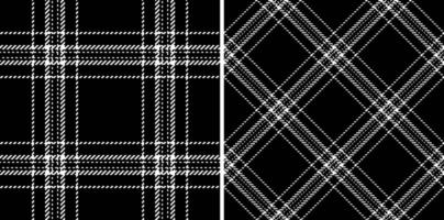 Pattern seamless tartan of background check plaid with a textile texture fabric. Set in monochrome colors for windowpane print blouse, sheath dress, skinny pants. vector