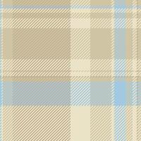 Official textile background , subtle fabric check seamless. Long tartan plaid texture pattern in light and pastel colors. vector