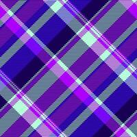 Equal pattern plaid , ragged tartan textile texture. Image seamless check background fabric in bright and indigo colors. vector