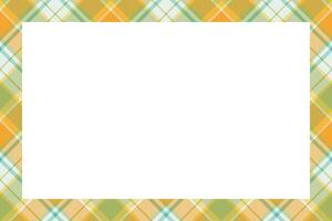 Vintage frame . Scottish border pattern retro style. Tartan plaid ornament. vector