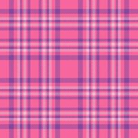 Plaid seamless pattern in pink. Check fabric texture. textile print. vector