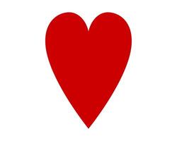 Red shape love heart icon isolated on white background. vector