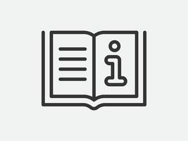 Guide icon , user manual. Service information document, instruction. vector