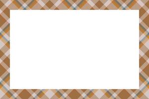 Vintage frame . Scottish border pattern retro style. Tartan plaid ornament. vector