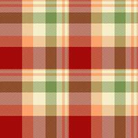 Winter fabric pattern tartan, fibre texture seamless textile. Website plaid background check in light and red colors. vector