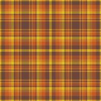 Plaid seamless pattern in orange. Check fabric texture. textile print. vector