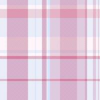 Colourful tartan textile plaid, self pattern check. Quilt background seamless fabric texture in light and pink colors. vector