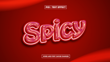 Reds Spicy 3D Text Effect psd