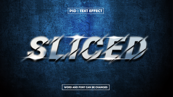 Sliced 3D Editable Text Effect psd