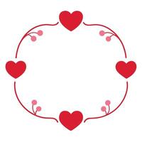 Valentine's day frame vector